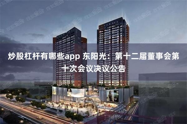 炒股杠杆有哪些app 东阳光：第十二届董事会第十次会议决议公告