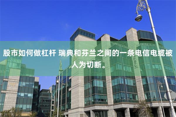 股市如何做杠杆 瑞典和芬兰之间的一条电信电缆被人为切断。