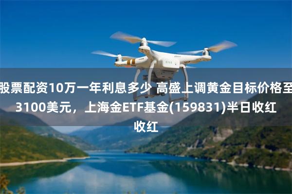 股票配资10万一年利息多少 高盛上调黄金目标价格至3100美元，上海金ETF基金(159831)半日收红